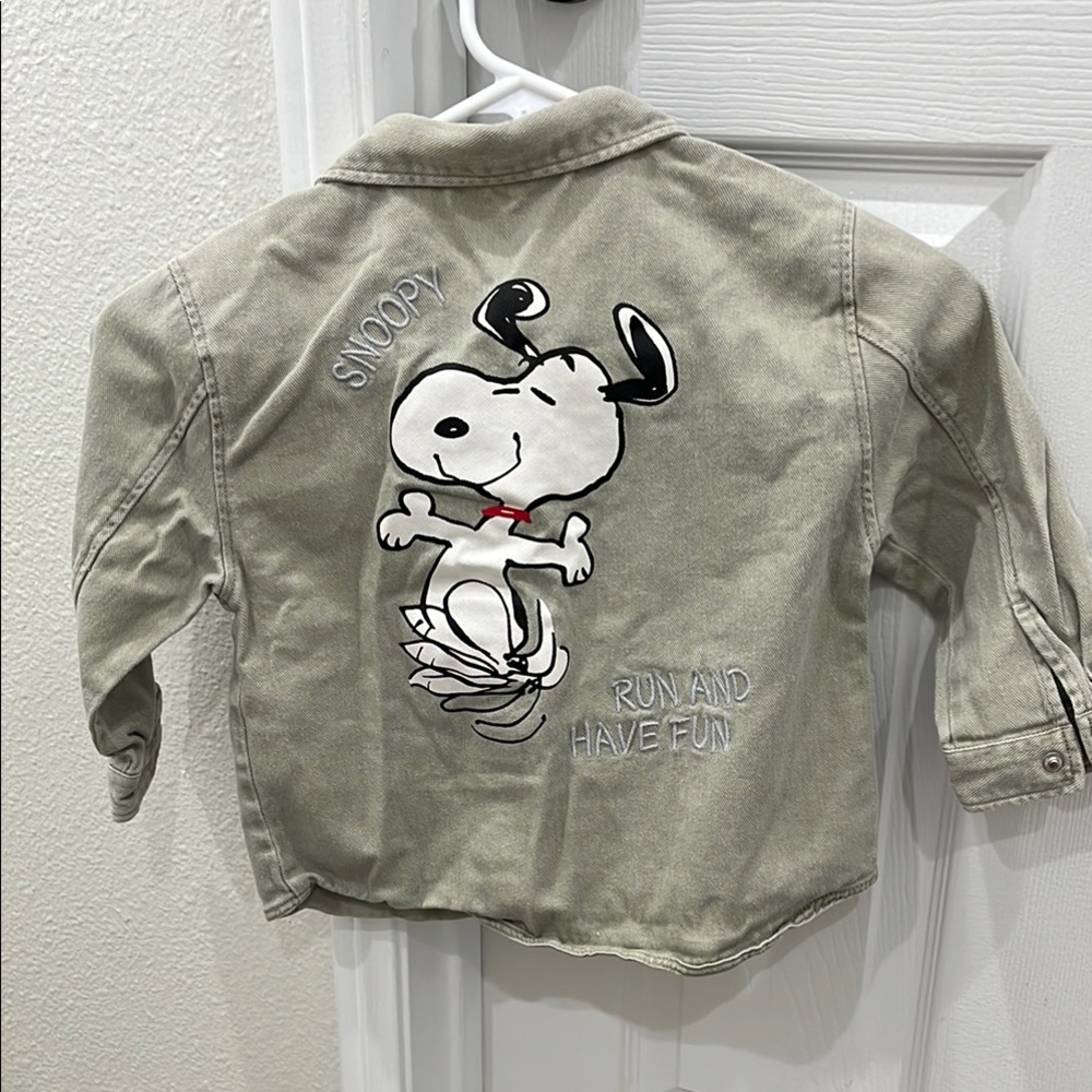 Zara snoopy denim jacket